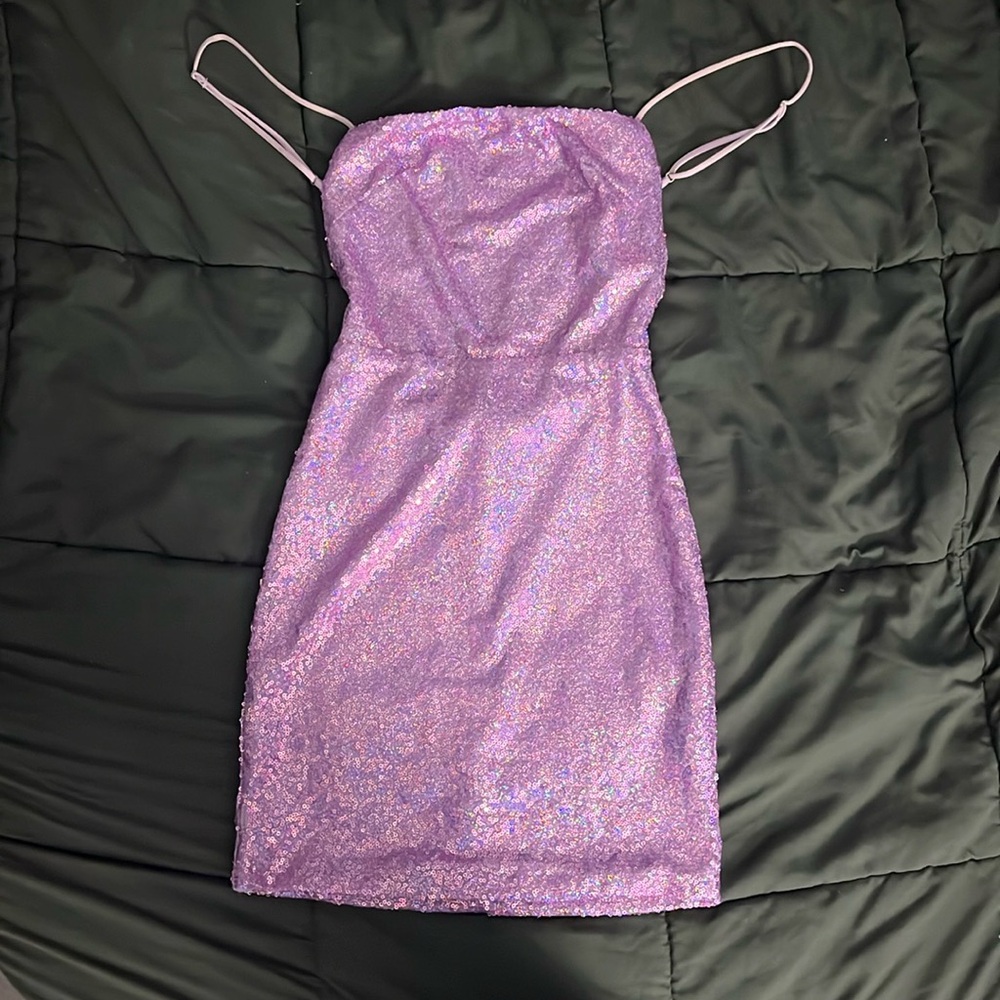 Lucy in the Sky - Strappy Dress in Lavendar Iridescence